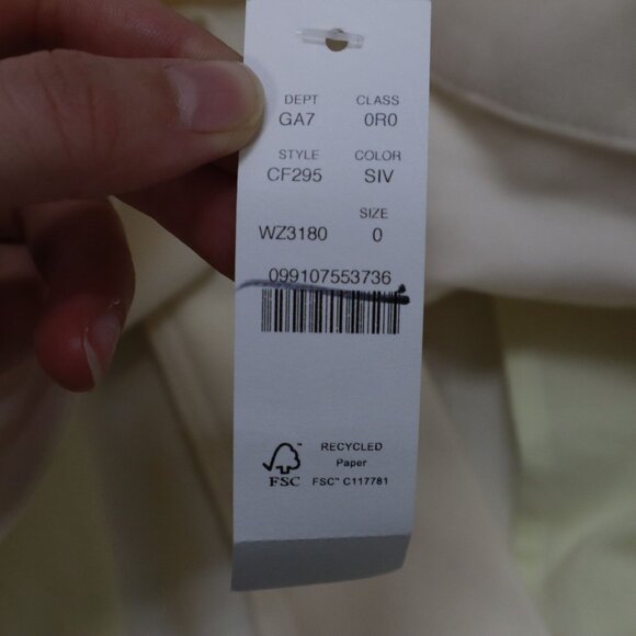 J. Crew Belted Twill Trouser Women 0 Cream Coastal Flowy Professional Career NWT - Picture 6 of 16